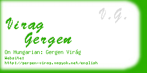virag gergen business card